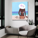 Ocean Gaze 2 by Annie Warren - 36x36 acrylic wall art in a room