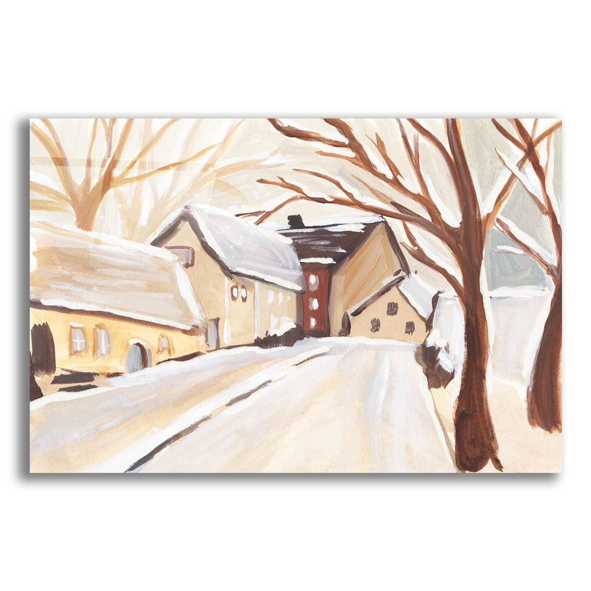 Snowy Street 1 by Annie Warren acrylic glass wall art