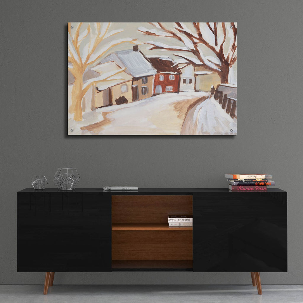 Snowy Street 2 by Annie Warren - 36x24 acrylic wall art in a room