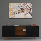 Snowy Street 2 by Annie Warren - 36x24 acrylic wall art in a room