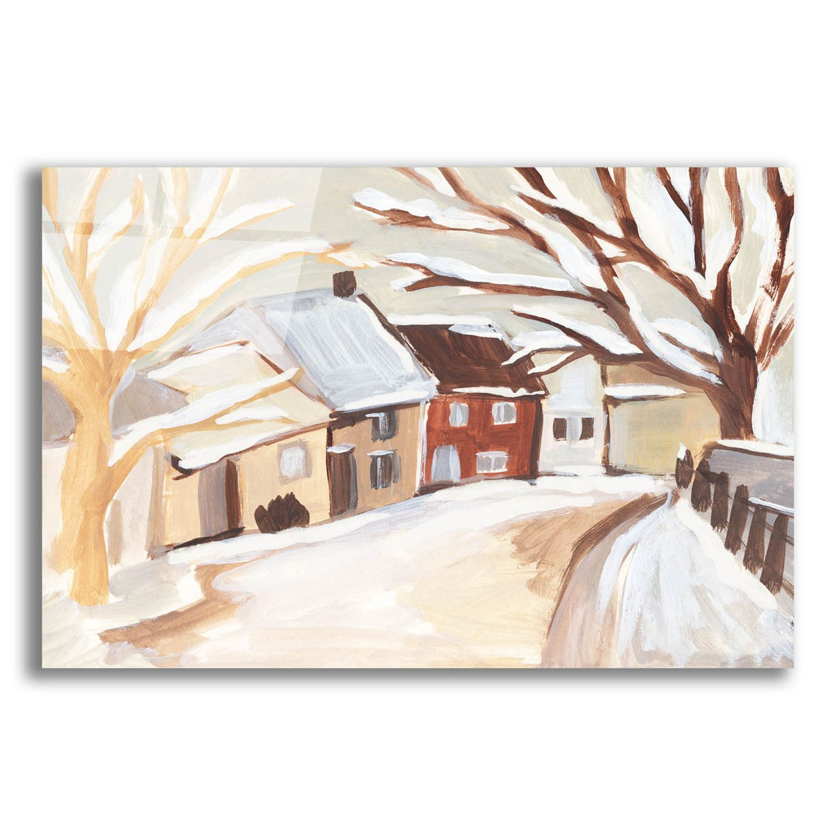 Snowy Street 2 by Annie Warren acrylic glass wall art