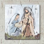 Starry Nativity 1 by Annie Warren - 12x12 acrylic wall art in a room
