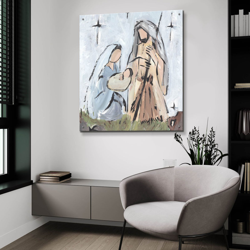 Starry Nativity 1 by Annie Warren - 36x36 acrylic wall art in a room