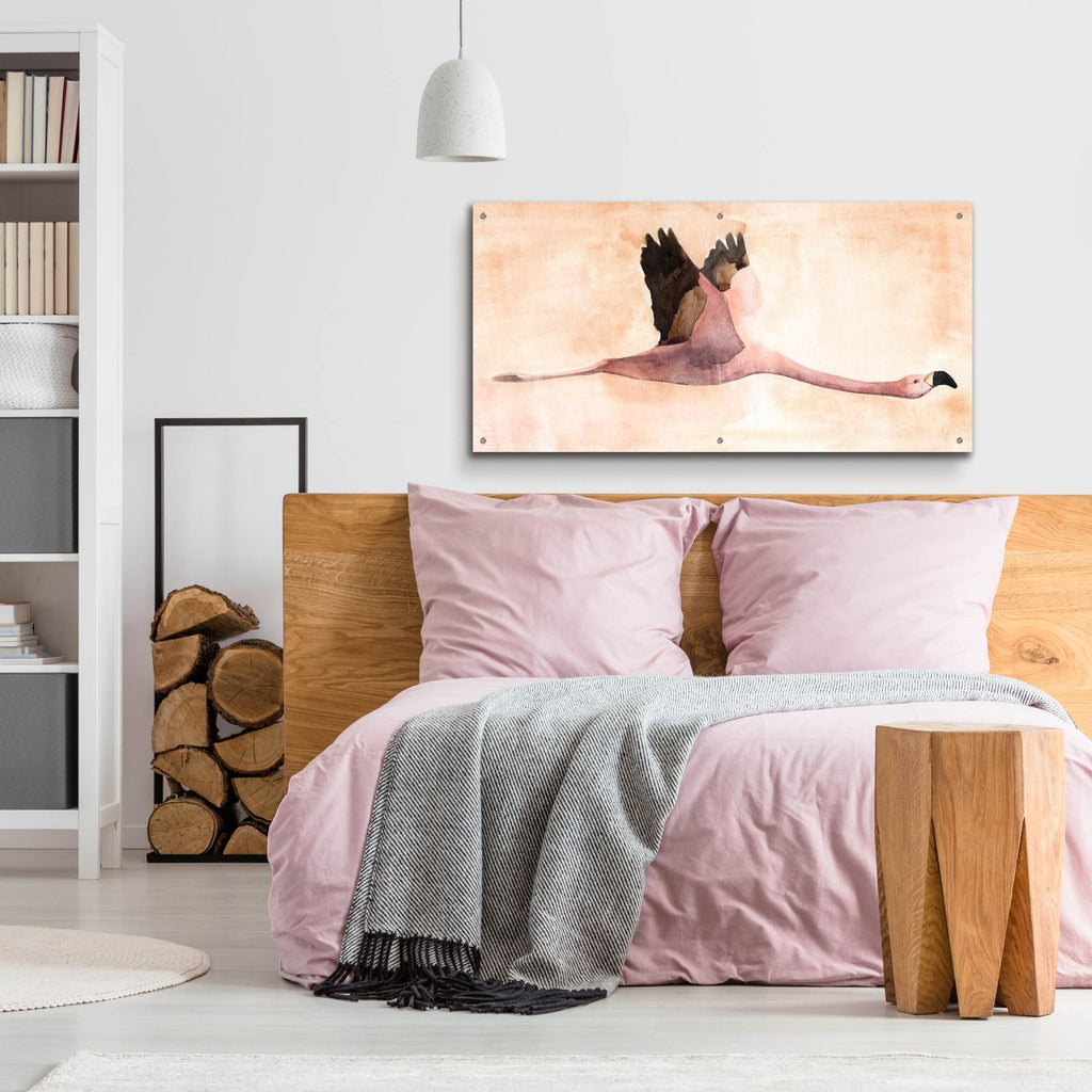 Touching Down 2 by Annie Warren - 48x24 acrylic wall art in a room