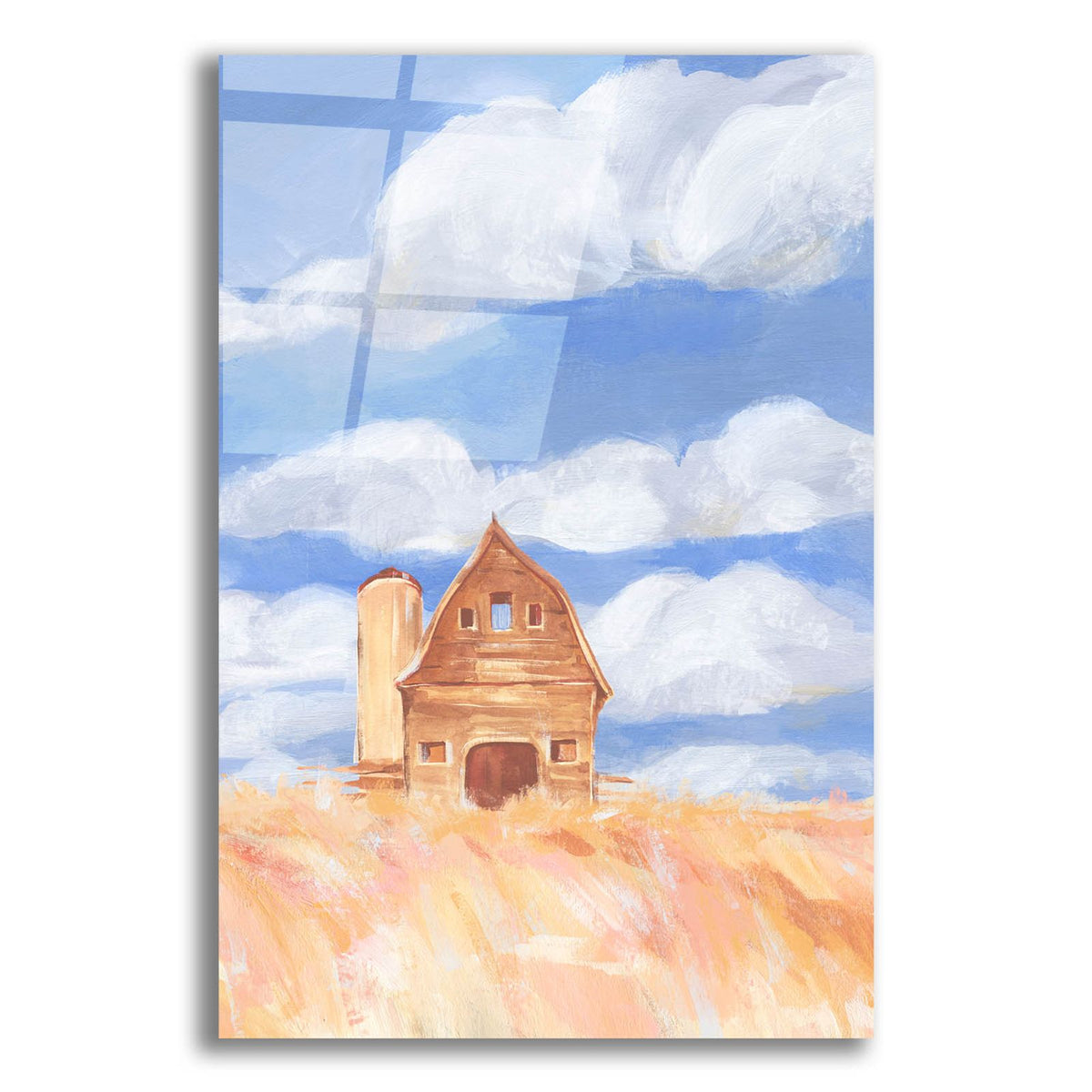 Wheatfield Barn 2 by Annie Warren acrylic glass wall art