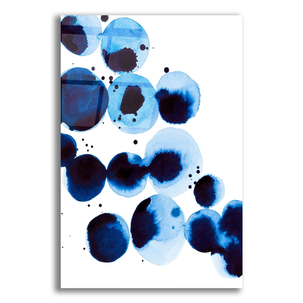 Blue Drops 3 by Annie Warren acrylic glass wall art