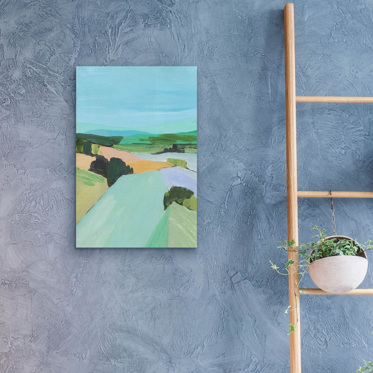 Bright Colored Countryside 4 by Annie Warren - 16x24 acrylic wall art in a room