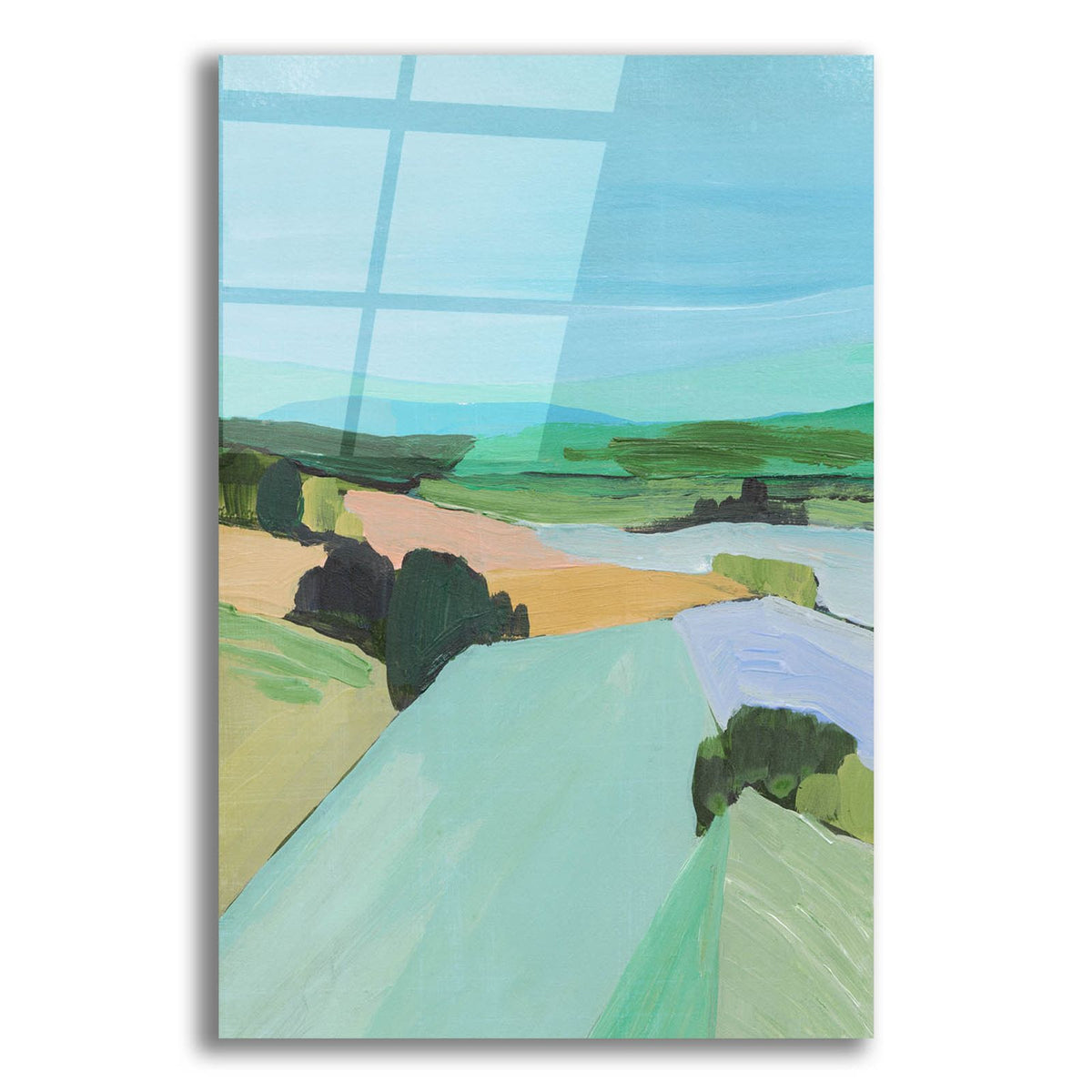 Bright Colored Countryside 4 by Annie Warren acrylic glass wall art