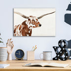 Spotted Steer 4 by Annie Warren - 16x12 acrylic wall art in a room
