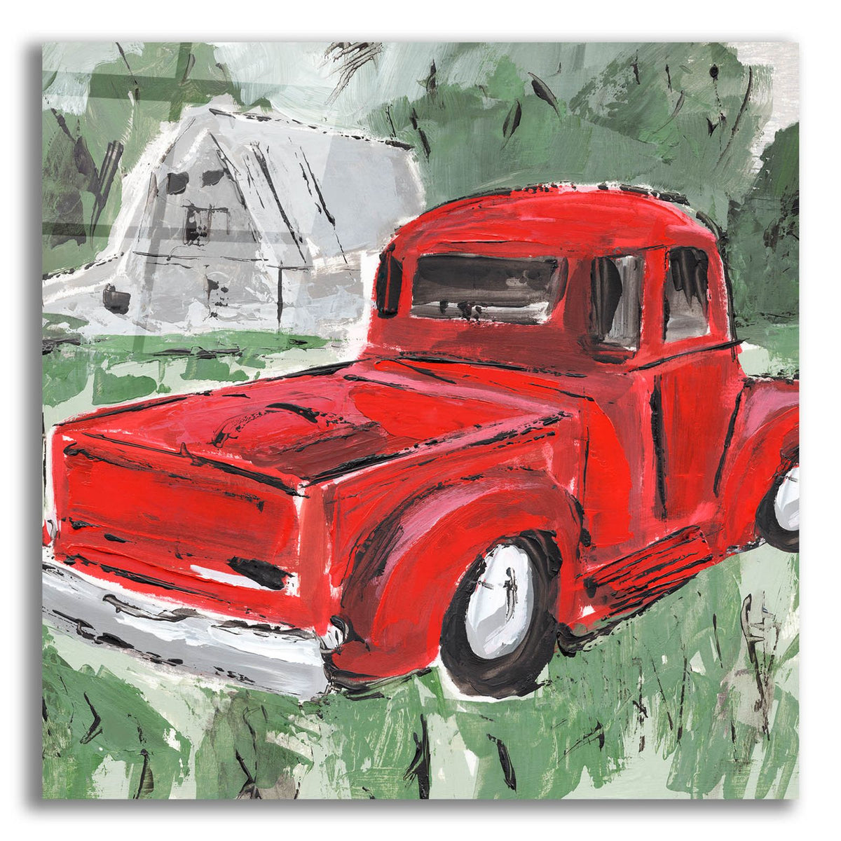 Big Red Truck 1 by Annie Warren acrylic glass wall art
