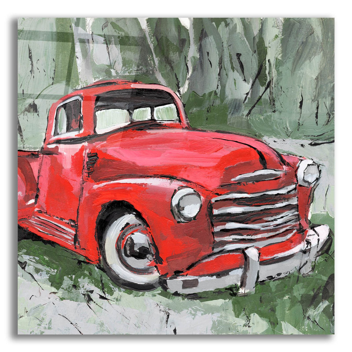 Big Red Truck 3 by Annie Warren acrylic glass wall art