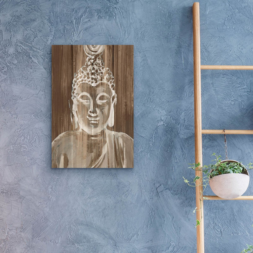 Buddha On Wood 4 by Annie Warren - 16x24 acrylic wall art in a room