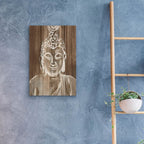 Buddha On Wood 4 by Annie Warren - 16x24 acrylic wall art in a room