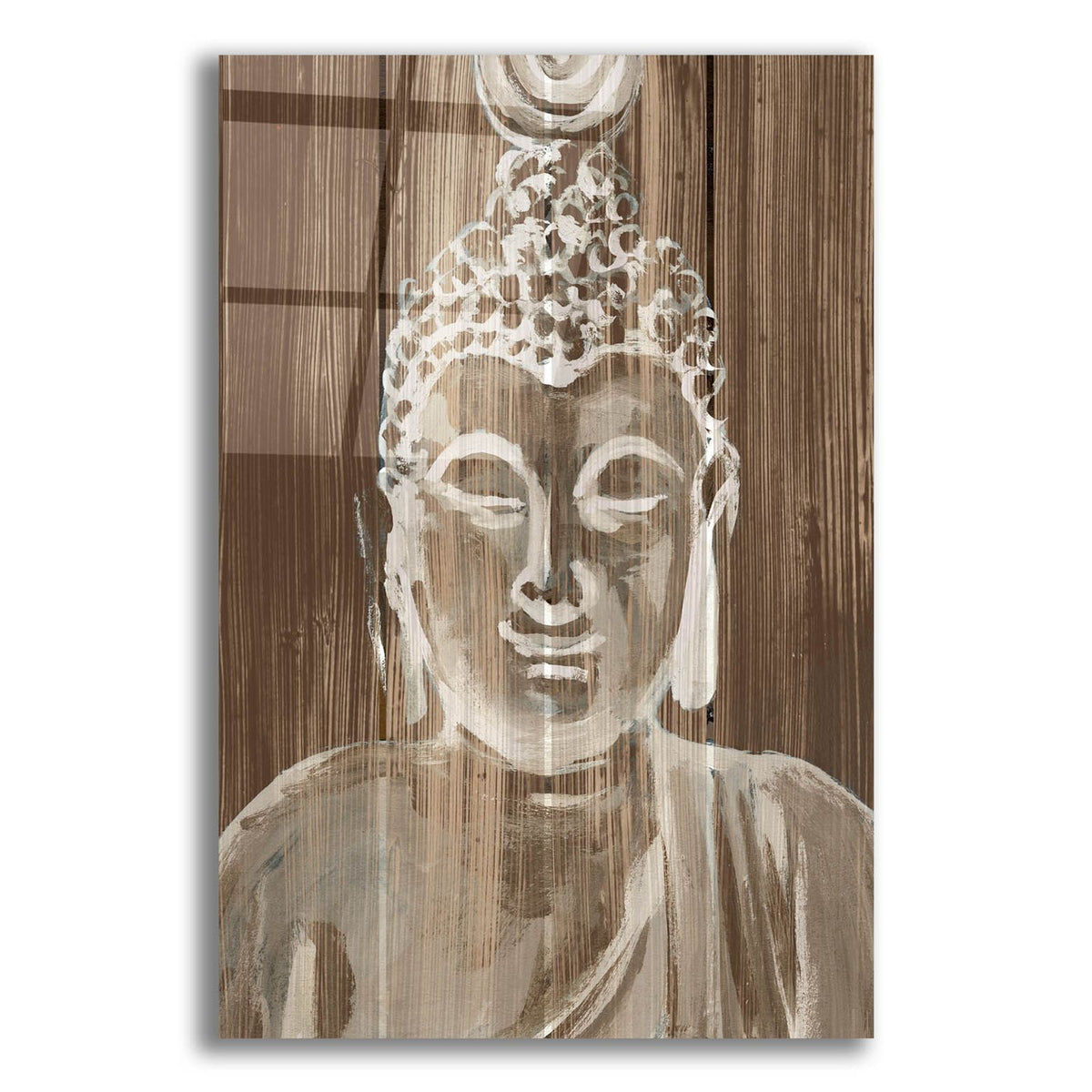 Buddha On Wood 4 by Annie Warren acrylic glass wall art