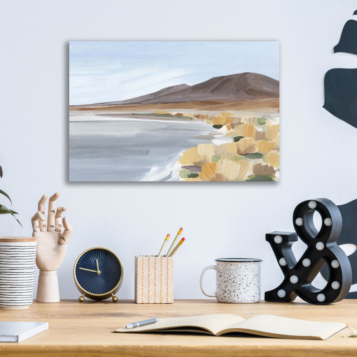 Desert Oasis Study 1 by Annie Warren - 16x12 acrylic wall art in a room
