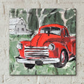 Big Red Truck 4 by Annie Warren - 12x12 acrylic wall art in a room