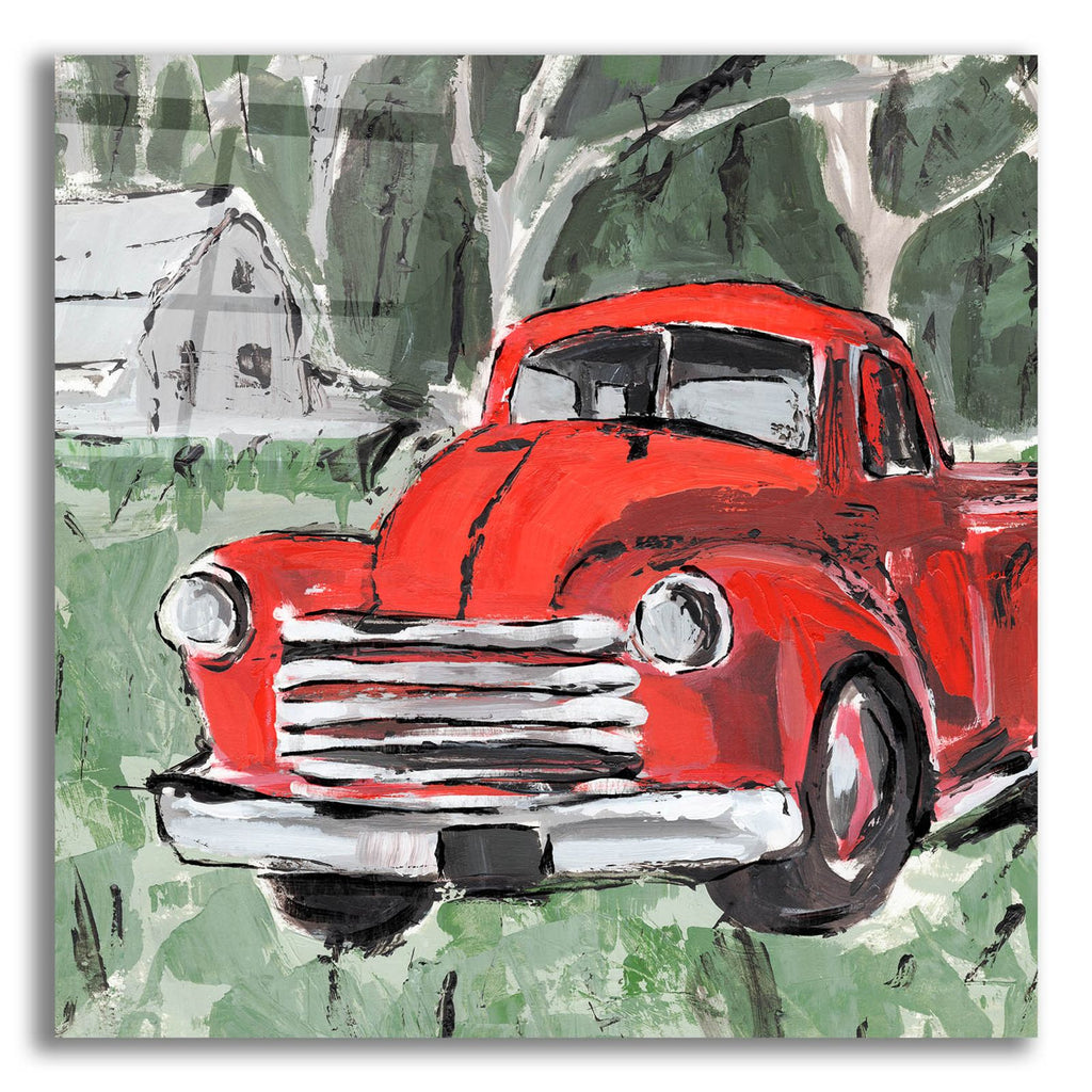 Big Red Truck 4 by Annie Warren acrylic glass wall art
