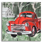 Big Red Truck 4 by Annie Warren acrylic glass wall art