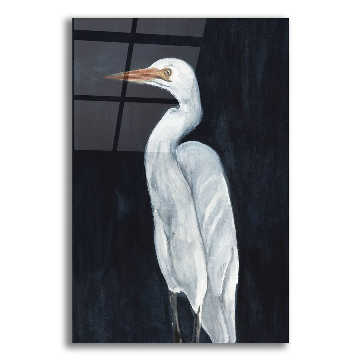 Calm Great Egret 1 by Annie Warren acrylic glass wall art