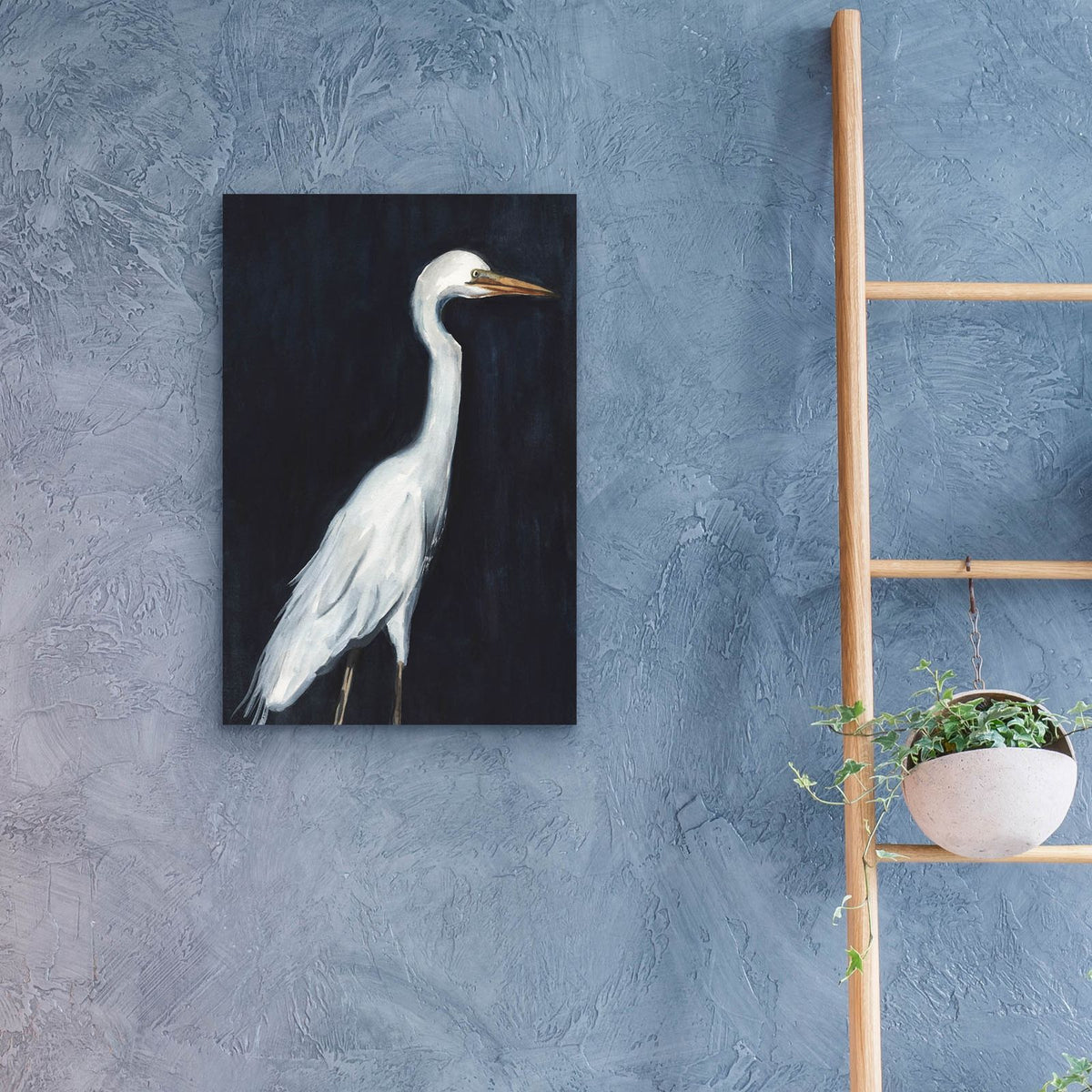 Calm Great Egret 2 by Annie Warren - 16x24 acrylic wall art in a room
