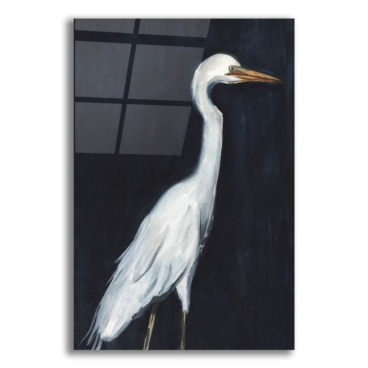 Calm Great Egret 2 by Annie Warren acrylic glass wall art