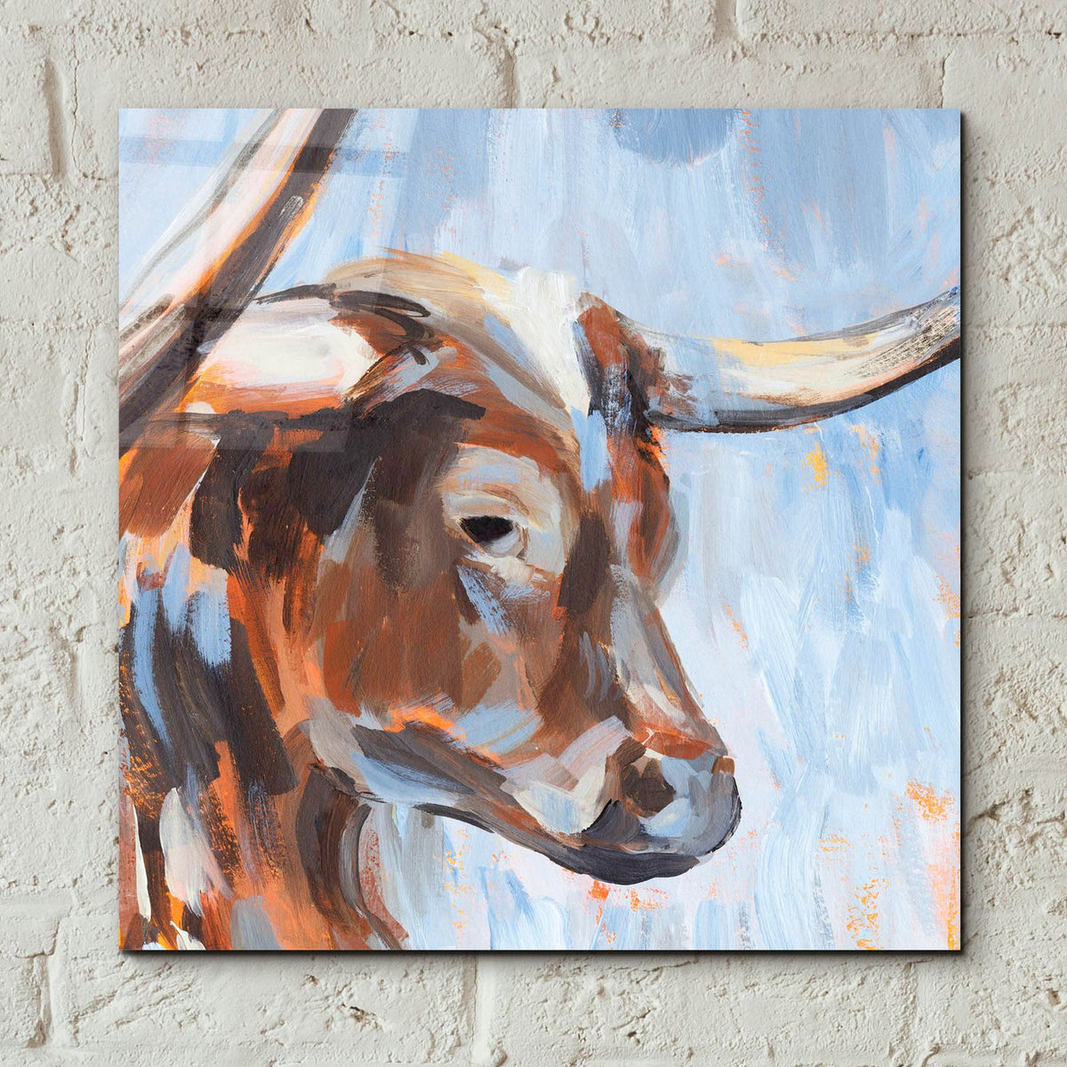 Vivid Cattle 3 by Annie Warren - 12x12 acrylic wall art in a room