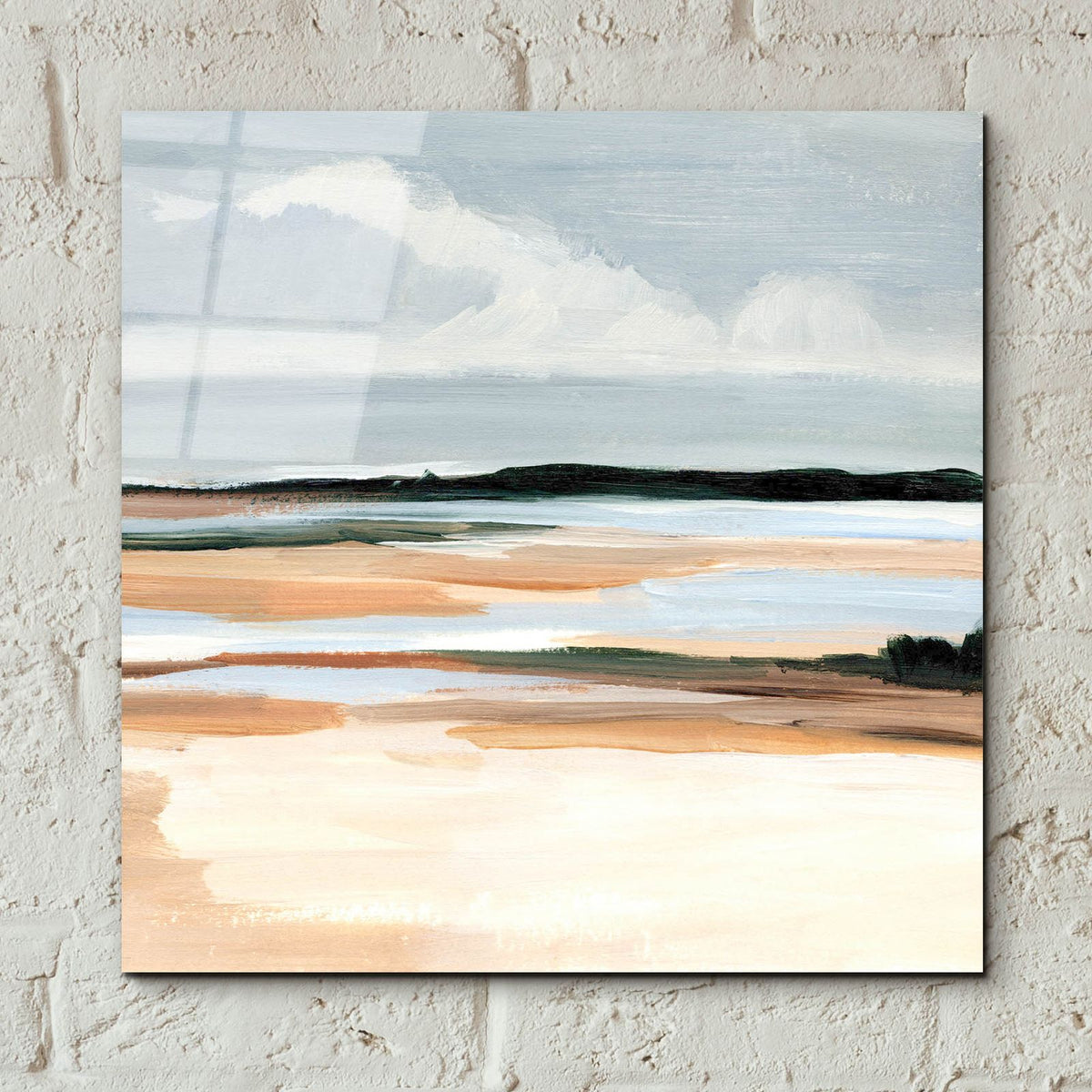 Flaxen Coast 1 by Annie Warren - 12x12 acrylic wall art in a room