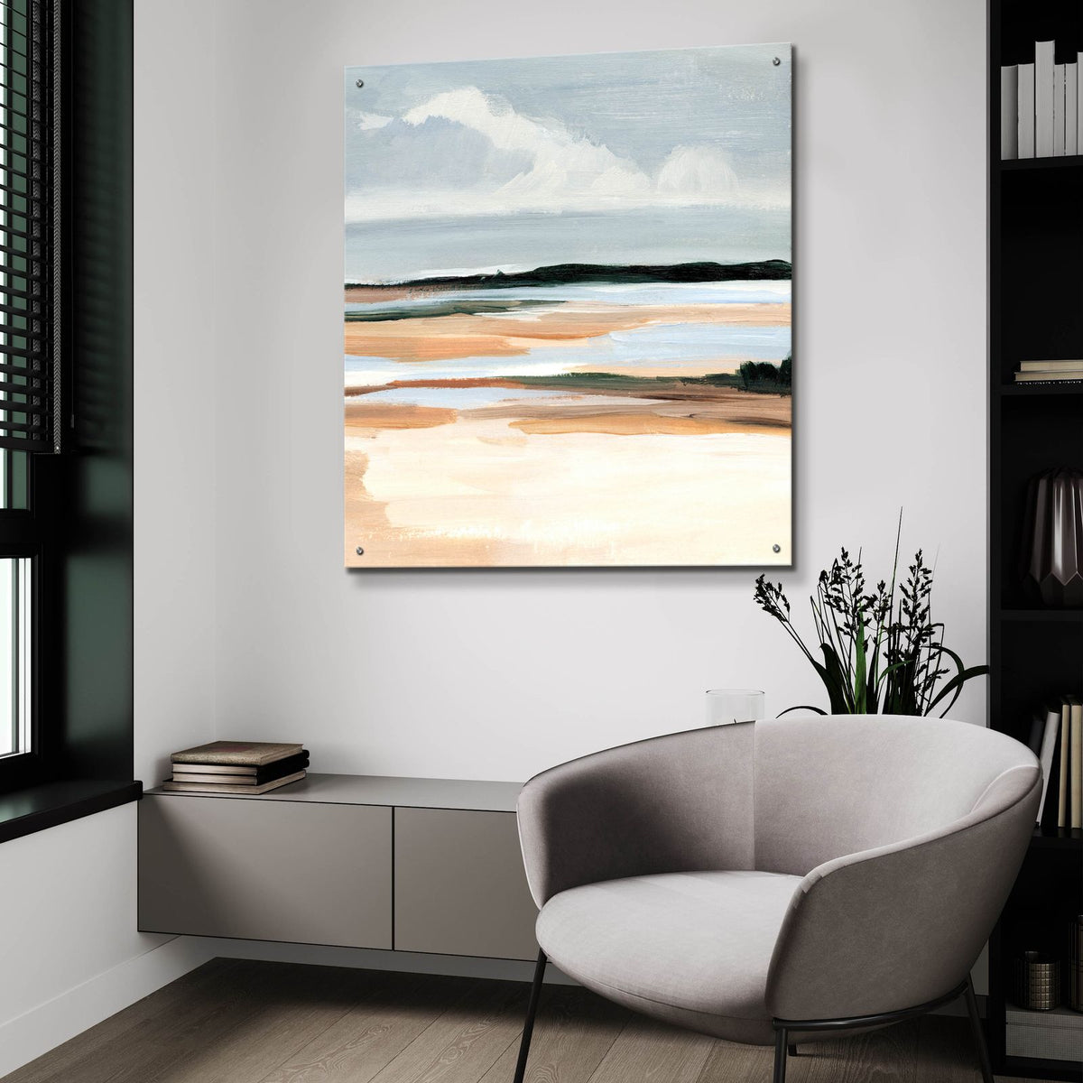 Flaxen Coast 1 by Annie Warren - 36x36 acrylic wall art in a room