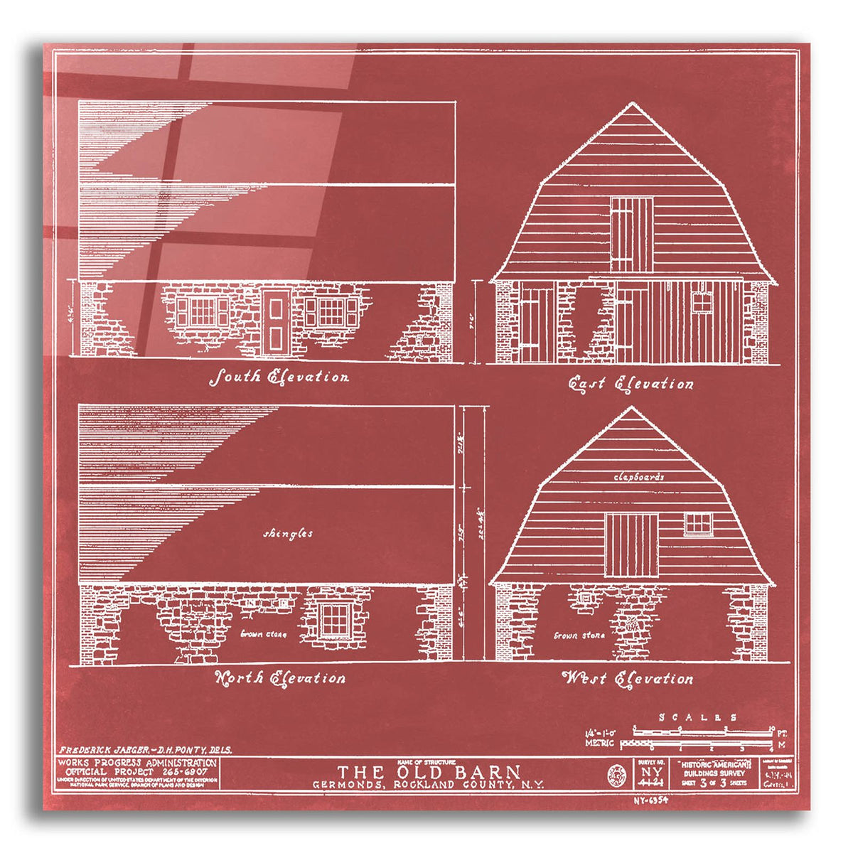 Rockland County Barn 1 by Annie Warren acrylic glass wall art
