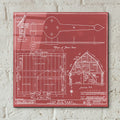 Rockland County Barn 2 by Annie Warren - 12x12 acrylic wall art in a room