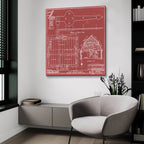 Rockland County Barn 2 by Annie Warren - 36x36 acrylic wall art in a room