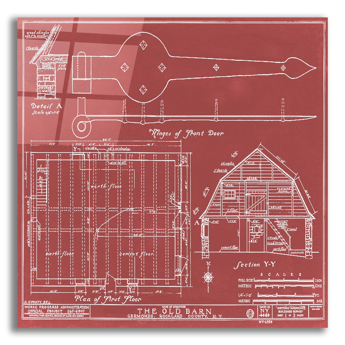 Rockland County Barn 2 by Annie Warren acrylic glass wall art