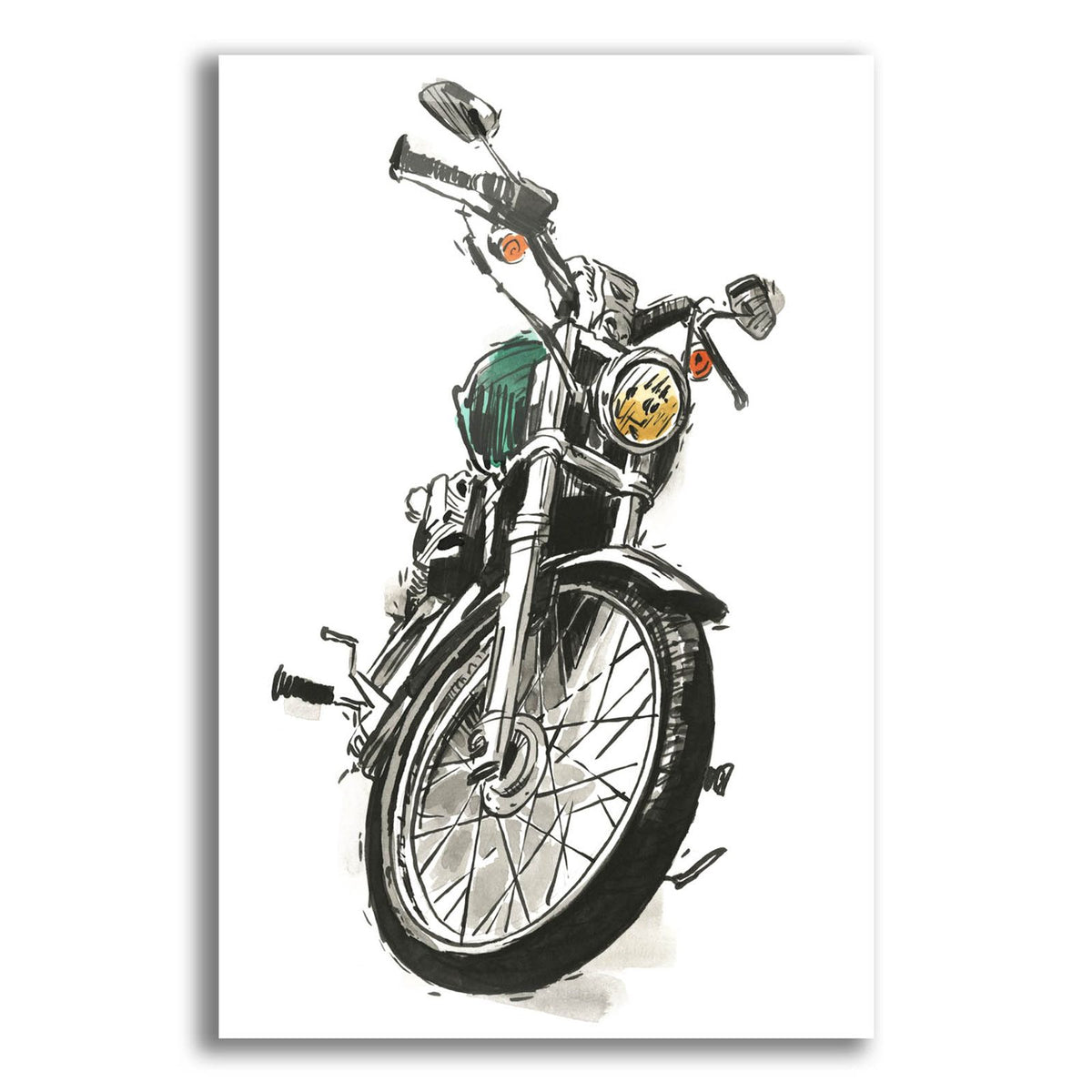 Two Wheels Collection B by Annie Warren acrylic glass wall art