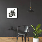 Two Wheels Collection C by Annie Warren - 24x24 acrylic wall art in a room