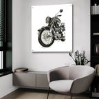Two Wheels Collection C by Annie Warren - 36x36 acrylic wall art in a room