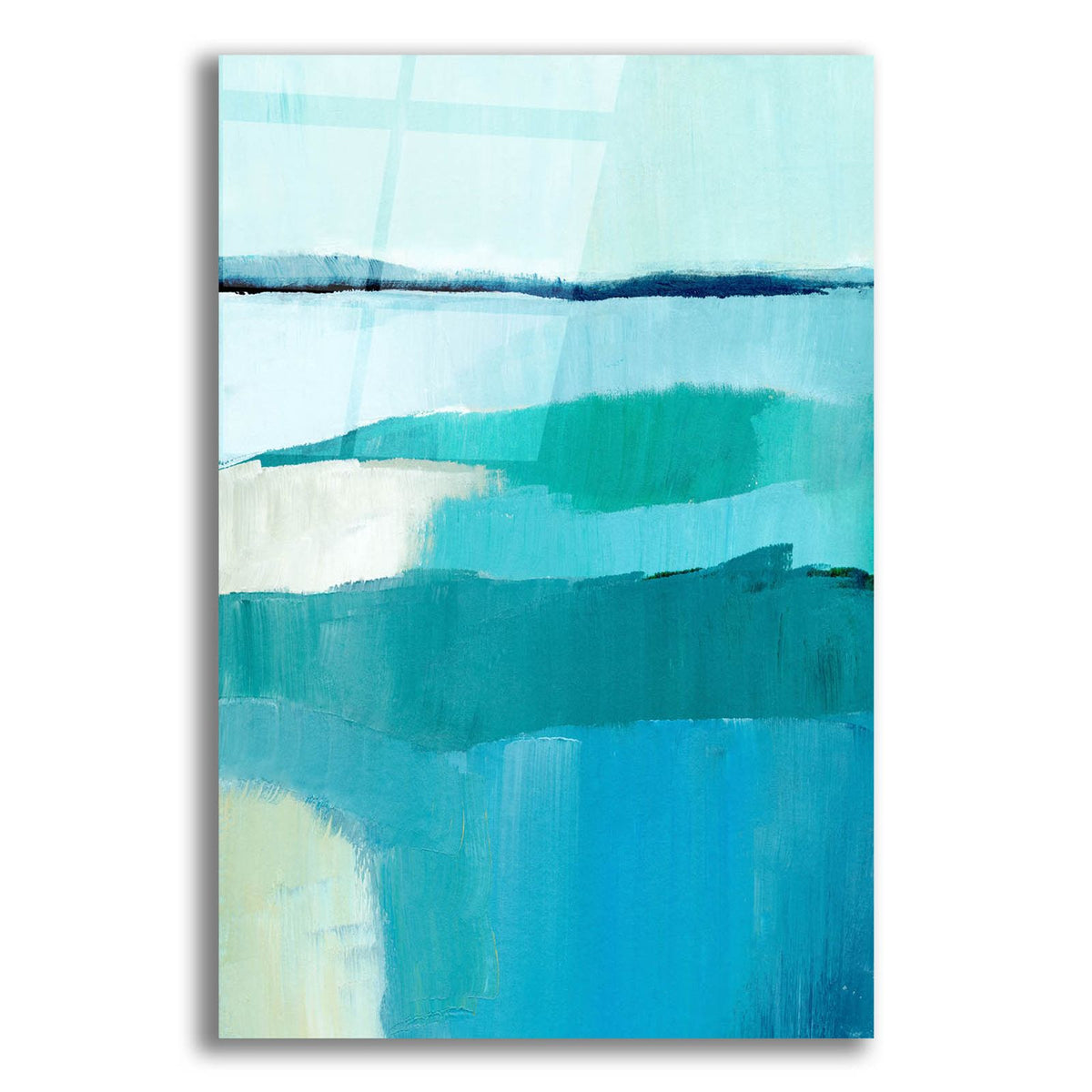 Cyan Reflections 4 by Annie Warren acrylic glass wall art