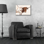 Spotted Steer 1 by Annie Warren - 24x16 acrylic wall art in a room