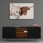 Spotted Steer 1 by Annie Warren - 36x24 acrylic wall art in a room