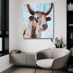 Vivid Cattle 1 by Annie Warren - 36x36 acrylic wall art in a room