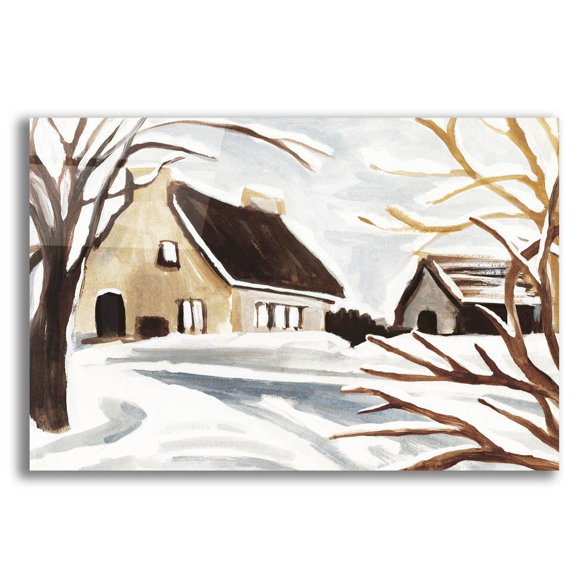 Winter Cottage 2 by Annie Warren acrylic glass wall art
