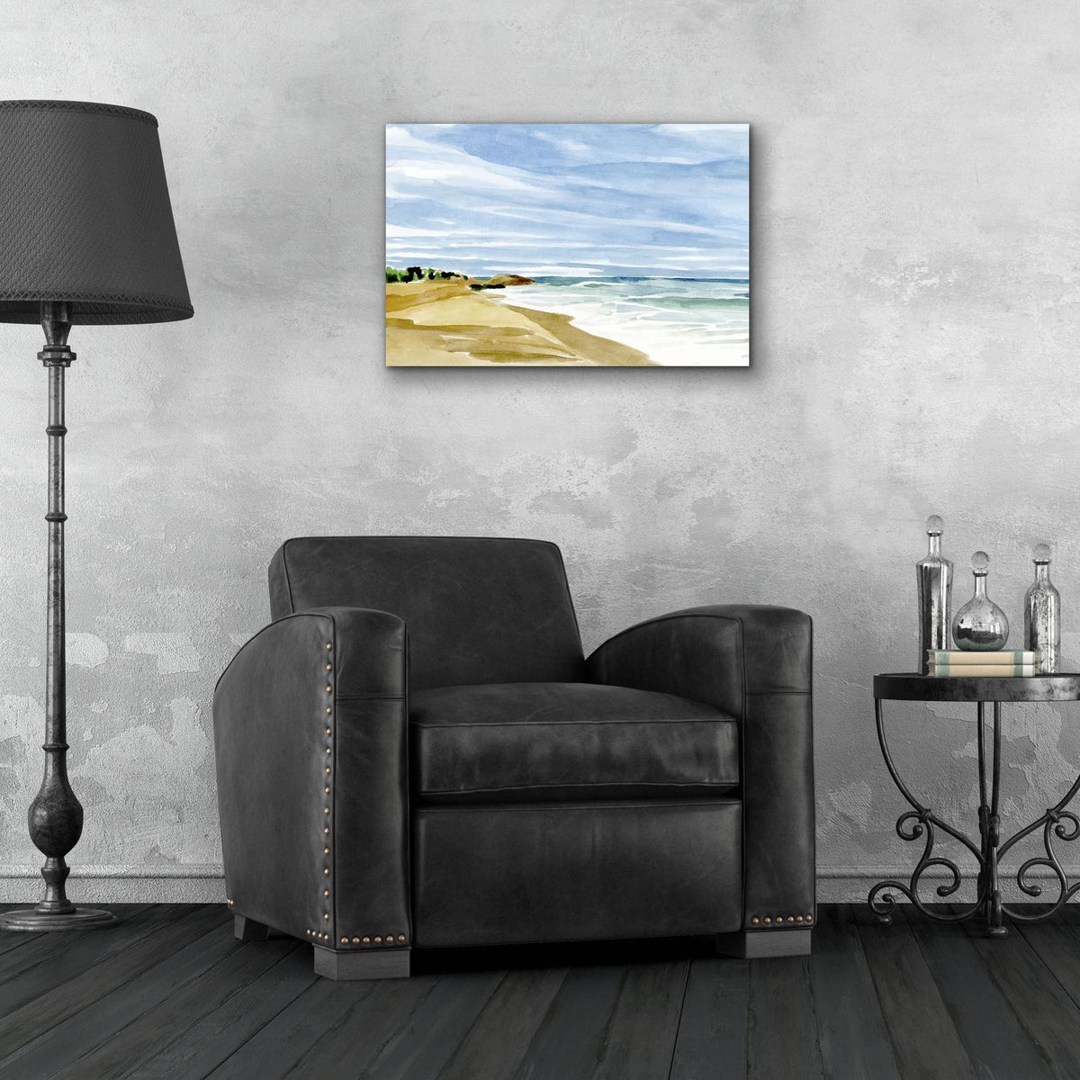 Coastline Calm 2 by Annie Warren - 24x16 acrylic wall art in a room