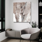 Elephant Grooves 1 by Annie Warren - 36x36 acrylic wall art in a room