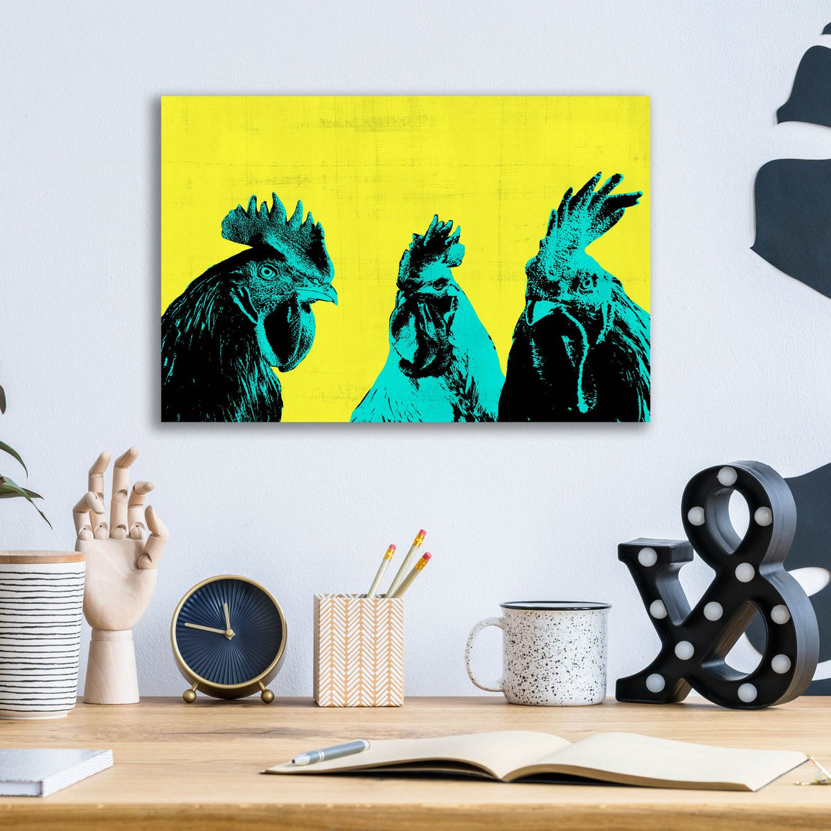 Pop Art Farm 5 by Annie Warren - 16x12 acrylic wall art in a room