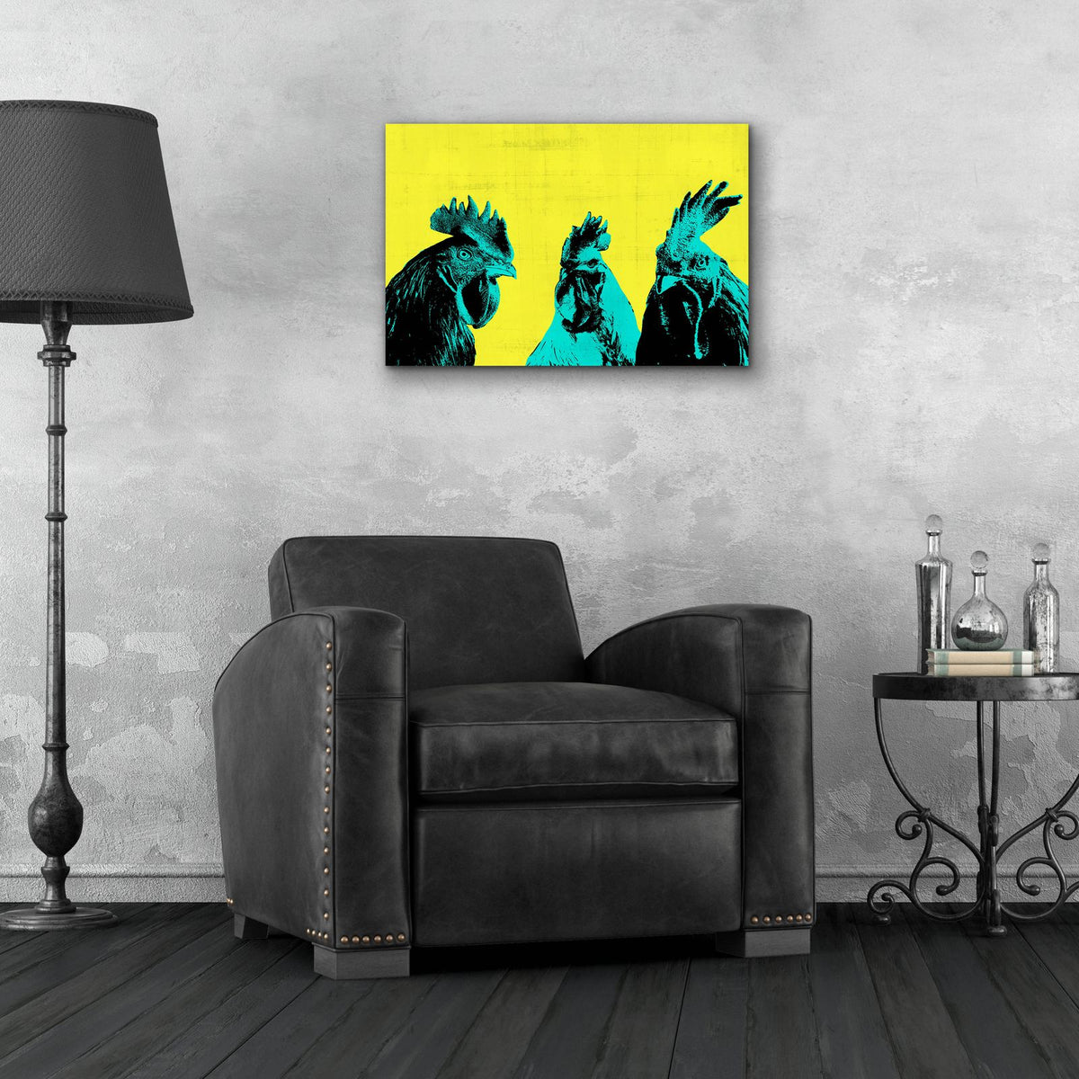 Pop Art Farm 5 by Annie Warren - 24x16 acrylic wall art in a room