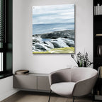 Coastal Blue 2 by Annie Warren - 36x36 acrylic wall art in a room