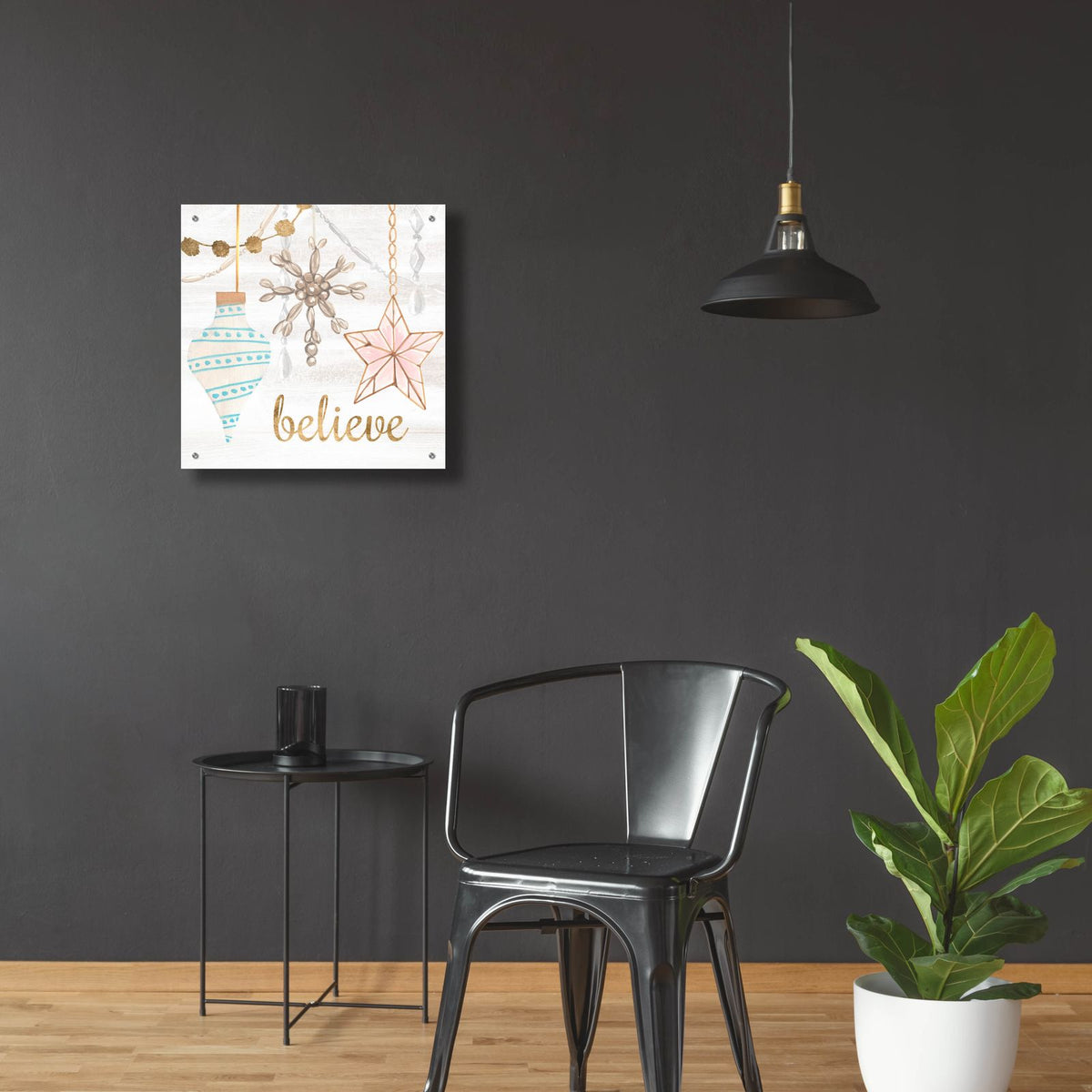 Elegant Ornaments 1 by Annie Warren - 24x24 acrylic wall art in a room