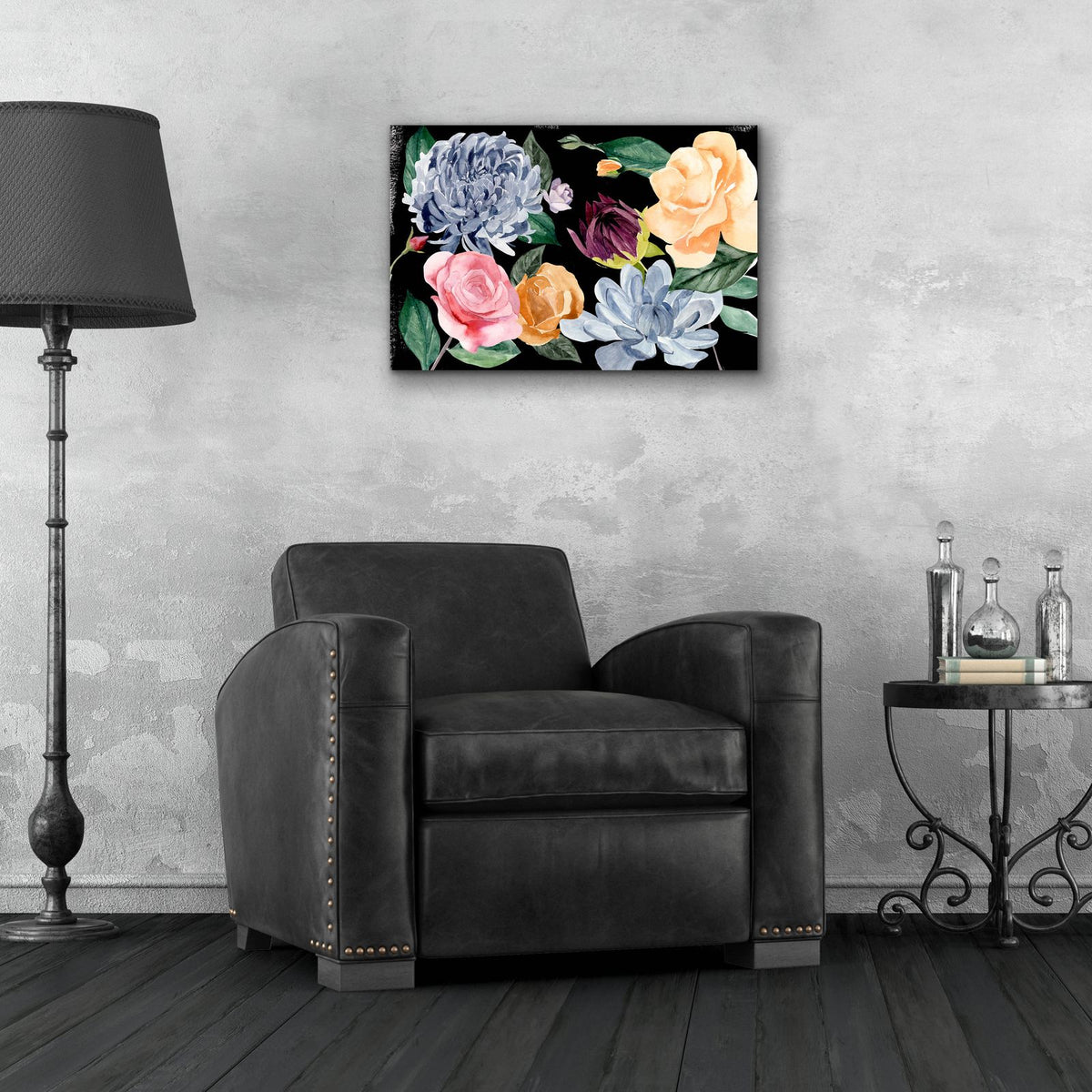 Twilight Blossom Collection A by Annie Warren - 24x16 acrylic wall art in a room
