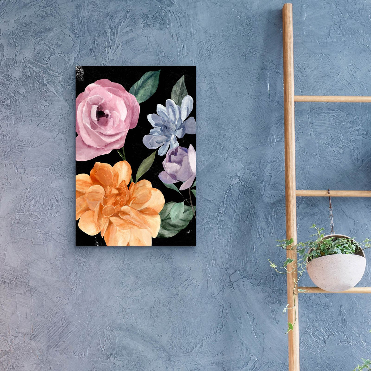 Twilight Blossom Collection B by Annie Warren - 16x24 acrylic wall art in a room