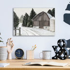 Winter Barn 2 by Annie Warren - 16x12 acrylic wall art in a room