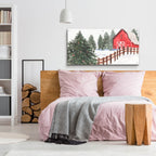Winter Cardinal Collection D by Annie Warren - 48x24 acrylic wall art in a room